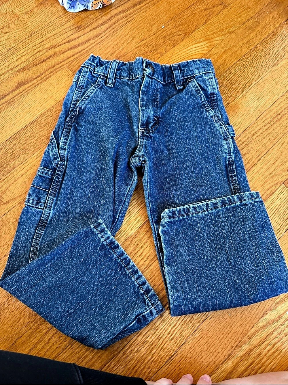 Vintage 1990s Wrangler Boys Utility Jeans with adjustable waistband Size 5